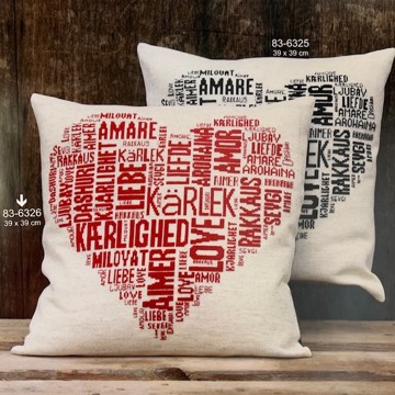 Broderikit Pude - Love - Kærlighed - Amour